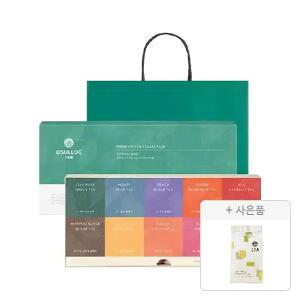 오설록 프리미엄 티 컬렉션 세트, 10종(40입)+증정(그린티웨하스 100g, 1개)