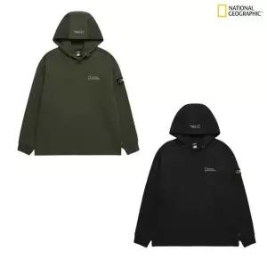 [내셔널지오그래픽](하남점) 우븐 배색 포인트 디자인물 후디 1 (세미오버핏) N241MHD230
