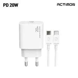 엑티몬 PD 20W C타입 1포트 고속충전기 CtoC 케이블 포함