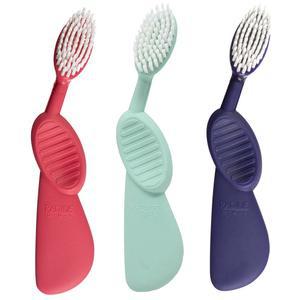 RADIUS 칫솔 BPA 문제 개선 감소를 위해 플렉스 잇몸 보라색 설계됨 오른손 승인 3팩 브러시 프리 민트 ADA