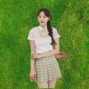 치마 그린체크 교복치마 스커트 교복 학생복