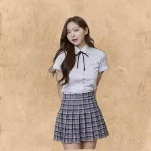 진그레이 학생복 체크 교복몰 스커트 교복