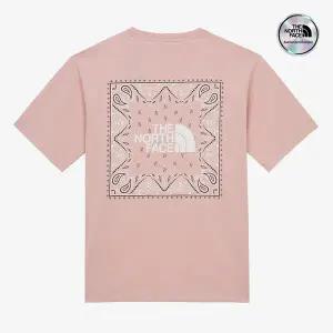 [노스페이스] [노스페이스 공식] NT7UR13C 남성 반다나 반팔 티셔츠_PALE PINK