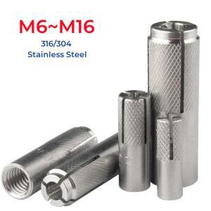 M6~M16 316/304 스테인리스 스틸 드롭인 확장 앵커 볼트 나사 탑 버스트 블라스팅 게코 플랫