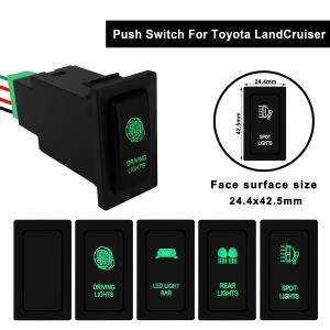 푸시 스위치 녹색 Led ON OFF Toyota LandCruiser 80 시리즈  78/79 스틸 대시 모델 전용  Prado 90/95