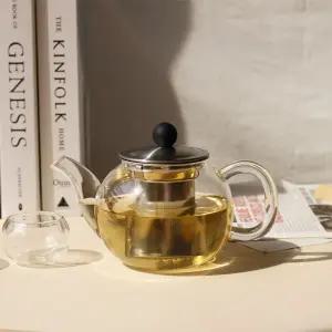 스위티 호박마차 포트 800ml WST8122내열유리 홍차 녹차 허브 거름망 스텐 잎차 꽃차 티팟 유리 찻주전자