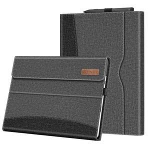 [미국배송] 13인치 MICROSOFT SURFACE PRO 11/10/9용 핀티 케이스 - 포켓 및 스타일러스 홀더가 있는 멀티 앵글 뷰 포트폴리오 비즈니스 커버 타입 커버 키보드 그레이와 호환 가능