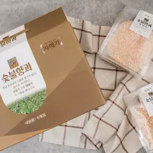 곡성 숯불로 구운 수제 유과 숯불향과/찹쌀과 100g 6팩 선물세트