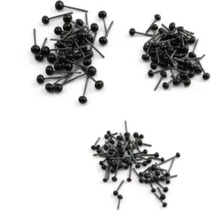 퍼펫 인형 공예용 유리 150PCS 2/3/4mm 블랙 빈 바늘형 볼