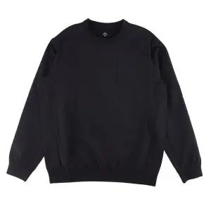 데상트 듀얼리스 포켓 우븐 맨투맨 SQ121DWH21 BLK