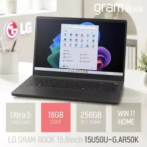 ⓒ LG전자 그램북 15U50U-G.AR50K 인텔 울트라5 16GB 256GB 윈도우11 / 15.6인치 대학생 가벼운 AI 사무용