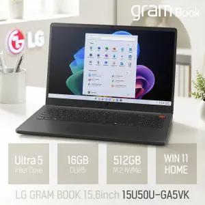 ⓒ LG전자 그램북 15U50U-GA5VK 인텔 울트라5 16GB 512GB 윈도우11 / 15.6인치 대학생 가벼운 AI 사무용 인
