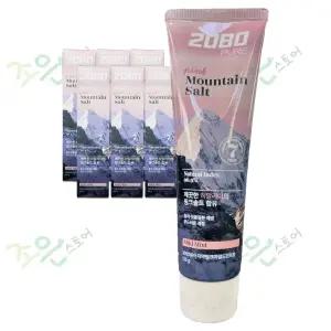 2080 퓨어 핑크솔트 치약 마일드민트 120g 6개