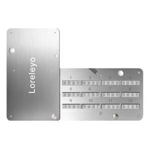 LORELEYO CRYPTO SEED STORAGE, 스틸 캡슐 콜드 지갑과 TREZOR 금속 하드웨어 호환 지갑, 플레이트, 키 비트코인 LEDGER, KEEPKEY 스토리지 문구 24단어의 백업