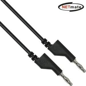 [룽스_63]NMC-BB10B 바나나 플러그 잭 1m 케이블 1m 블랙