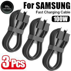 삼성호환 갤럭시호환 S22 S23 S24 S25 플러스 노트 울트라 A53 A54용 3개 PD 100W USB 타입 C to 고속 충전