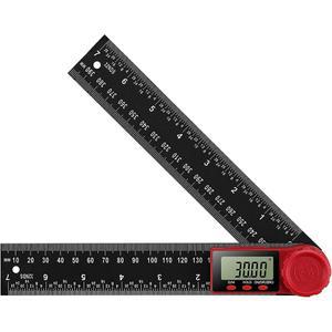 IN 각도 측정 360도 눈금자 인치 다기능 도구 각도기 미터 디지털 목공