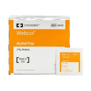 WebcolTM 알코올 준비 패드 중간 2겹 200개 1팩
