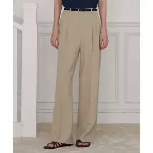 DRAWFIT WOMEN 썸머 투턱 와이드 슬랙스 [BEIGE]