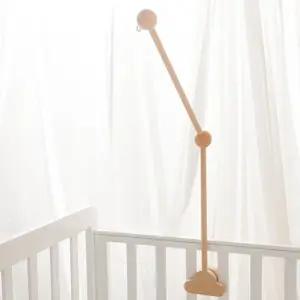 나무 Bedbell 브래킷 0-12 개월 침대 벨 모바일 신생아 크로 셰 뜨개질 교수형 장난감 New 딸랑이