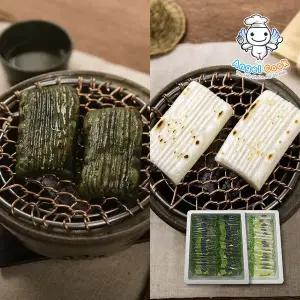 [엔젤쿡] 자연담은 거문도 해풍쑥 구워먹는 쑥절편2kg+흰절편2kg 2종세트
