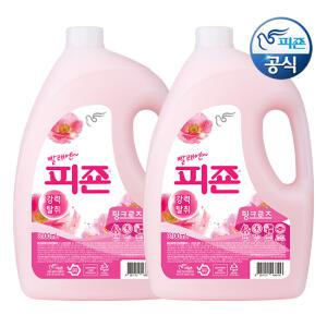 피죤 섬유유연제 핑크로즈 3.1L 용기 x 2개