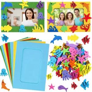 Marsui 232pcs 여름 그림 액자 공예 키트 DIY 언더 더 씨오션 폼 5 x 7 인치 펠트 사진 32 개 포함 휴가