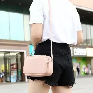 CCB42AF여성용 4색 미니 사각형 가죽 크로스백