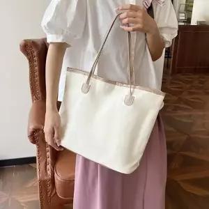 CCB4260여성용 여름 내추럴 데일리 빅사이즈 배색 숄더백