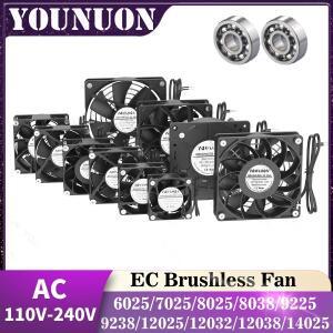 1피스 EC Brushlee 팬 6025/8025/9225/12025/12038/12032 AC 110V 냉각