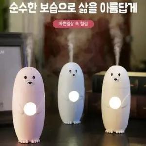 직장인가습기 샤인빈 LED무드등 USB가습기 바다표범