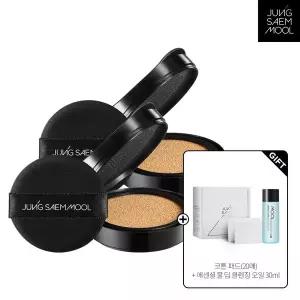 [정샘물](강남점) 에센셜 스킨 누더 롱웨어 쿠션 리필 2개(코튼패드 20매+클렌징오일 30ml)