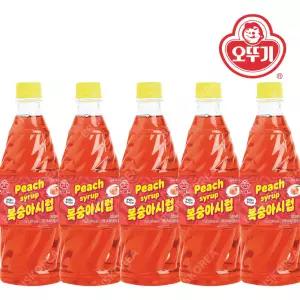 오뚜기 복숭아향 슬러시시럽 1kg X 5개 슬러쉬 원액 음료