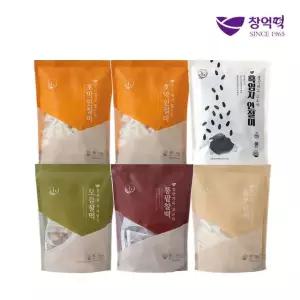 창억모듬떡 5종 6봉/총 60개(호박인절미X2+흑임자인절미+동부찰떡+통팥찰떡+모듬찰떡)