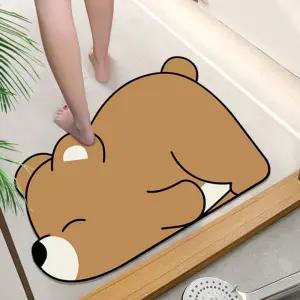 규조토 발매트 흡수력좋은 빨아쓰는 욕실 현관 미끄럼방지 동물 캐릭터 발판