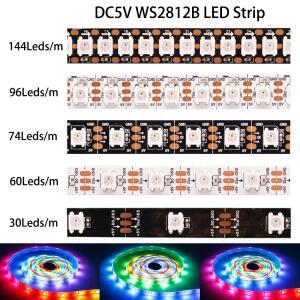 DC5V WS2812B Led 스트립 조명 1-5M 30/60/74/96/144leds/m 개별적으로 주소 지정 가능 5050 RGB WS2812 픽