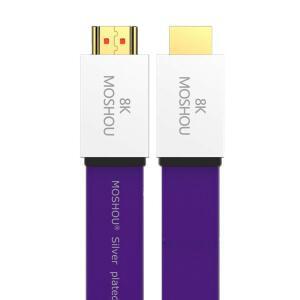 MOSHOU HDMI 호환 2.1 케이블 Ultra-HD(UHD) 8K 48Gbs(오디오 및 이더넷 코드 포함)