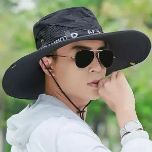 남성 야외 캠핑 낚시 끈있는 챙모자 사파리모자 여행