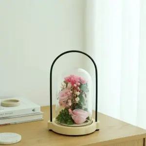 핑크 실내 조명 카네이션 무드등 장미 프리저브드 선물용 LED