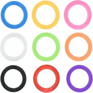 파티킬 키 캡 커버 세트 9팩 링 코딩 태그 식별자 사무실 주택 아파트용 실리콘 케이스 쉘 프로텍터 9가지
