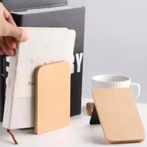(느티나무) 북엔드 2p세트(13x8cm) 원목 책지지대