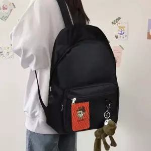 귀여운 인형 키링 포인트 학생 캐주얼 백팩 책가방 백팩