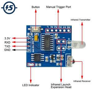 IR 적외선 디코더 모듈 인코딩 보드 UART 원격 컨트롤러 6-10m 거리 복사기 지원 에어컨 TV MP3 플레이어