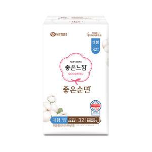 좋은느낌 좋은순면 날개형 울트라슬림, 대형, 32매, 1개