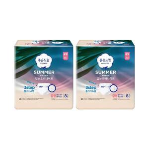 좋은느낌 썸머 입는 오버나이트, 중형, 8매, 2개