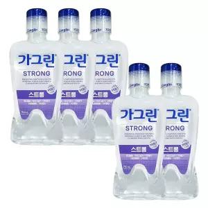 가그린 스트롱 750ml 5개 대용량 가글 구강청결제