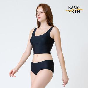 [베이직스킨] 여성인 U백 래쉬가드 이너 롱브라+팬티세트 스포츠이너웨어 BSE-T255K