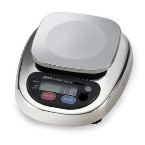 방수저울 HL-3000WP 미량 그램저울 3kg/1g 건전지사용 횟집 초밥 김치 절임 식품류 소량 소분 포장 한국AND