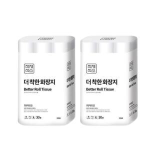 [더착한] 더 착한 화장지 무형광 3겹 30M 30롤 2팩