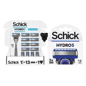 쉬크 하이드로5 스킨프로텍트 면도기 세트(날13입+면도기+커버1), 1개 + 베이직 날 2입,1개